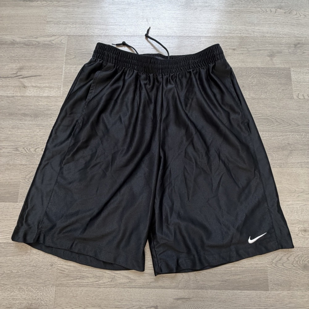 Nike Shorts Mens Extra Large Black Shimmer Shiny Basketball Hip Hop Y2K Sport